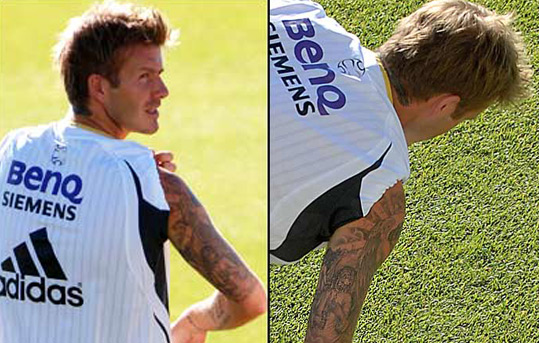 David Beckham Tattoos Left Arm - : A source said: He's desperately trying to